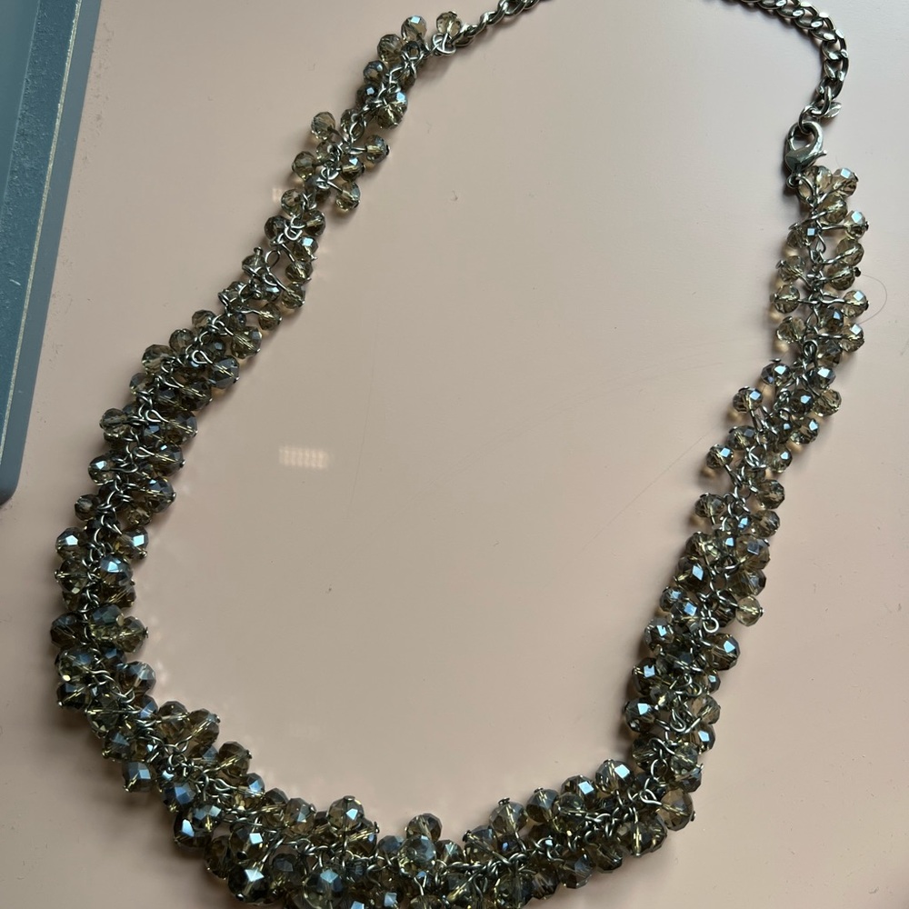 Gray beaded necklace